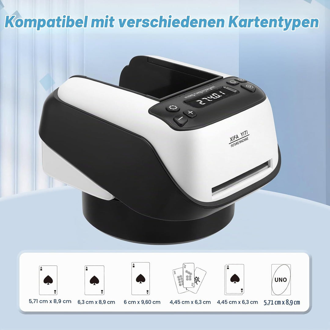 Automatischer Kartengeber, Elektrischer Kartenhändler mit Mischer, 360° Drehbarer Kartengeber, Karte