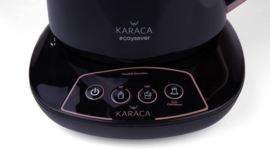 Karaca Caysever Sprechende Teekocher Rosegold Elektrisch Kupfer, 1700 W, Türkische Teekanne, Teepot,