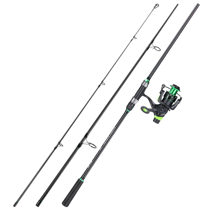 Sougayilang Surf Fishing Combo，Surf/Carp Rod with 4000 Carp Reel Set,3-Section Travel Fishing Tackle