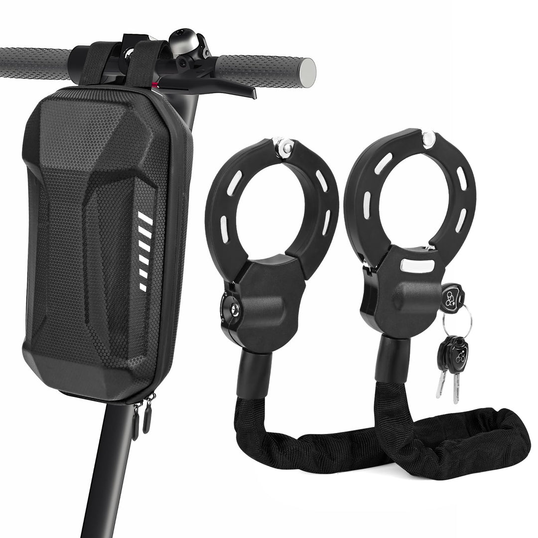 E Scooter Schloss mit 3L Wasserdichter Tasche, Handschellenschloss mit Schlüssel, Elektroroller-Fahr