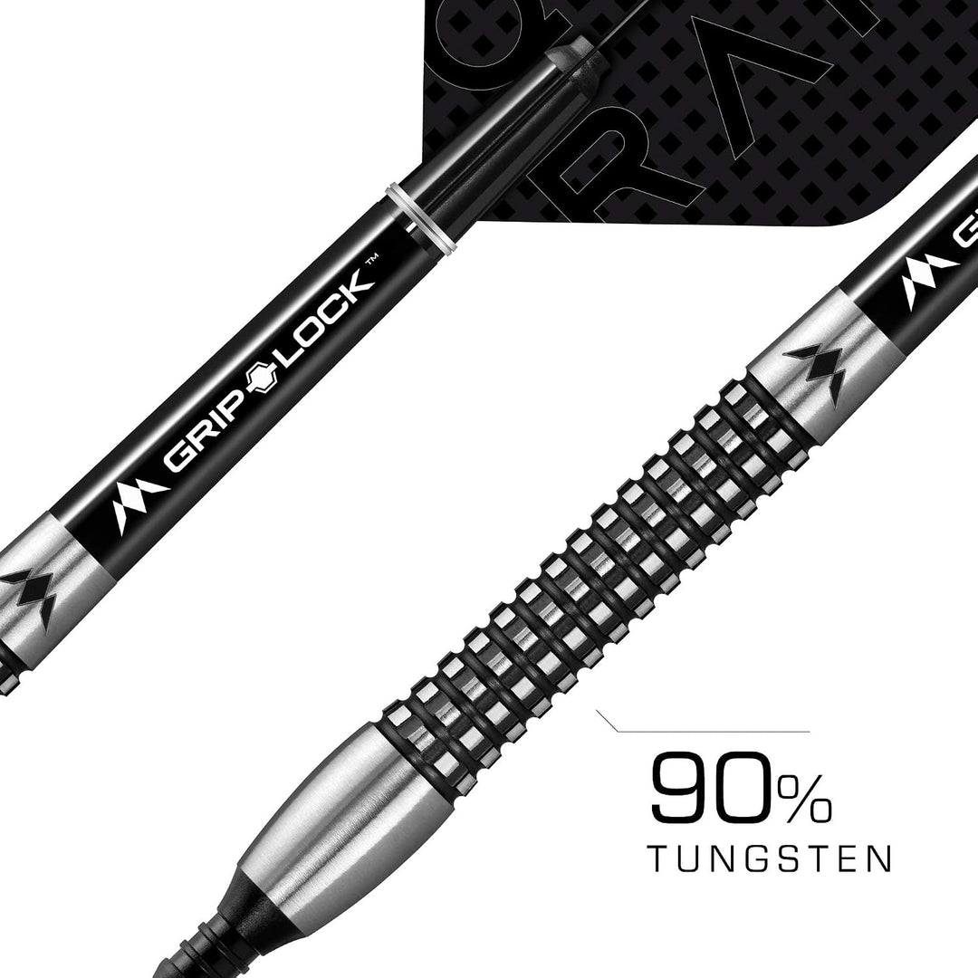 Mission Quadrant Dartpfeile, weiche Spitze, schwarzes Titan M4 20 g, M4 20 g
