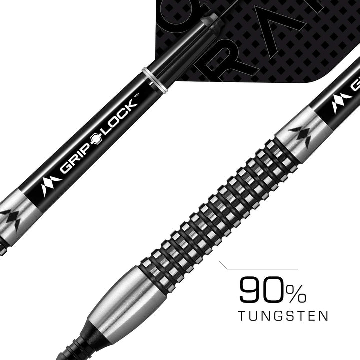Mission Quadrant Dartpfeile, weiche Spitze, schwarzes Titan M4 20 g, M4 20 g