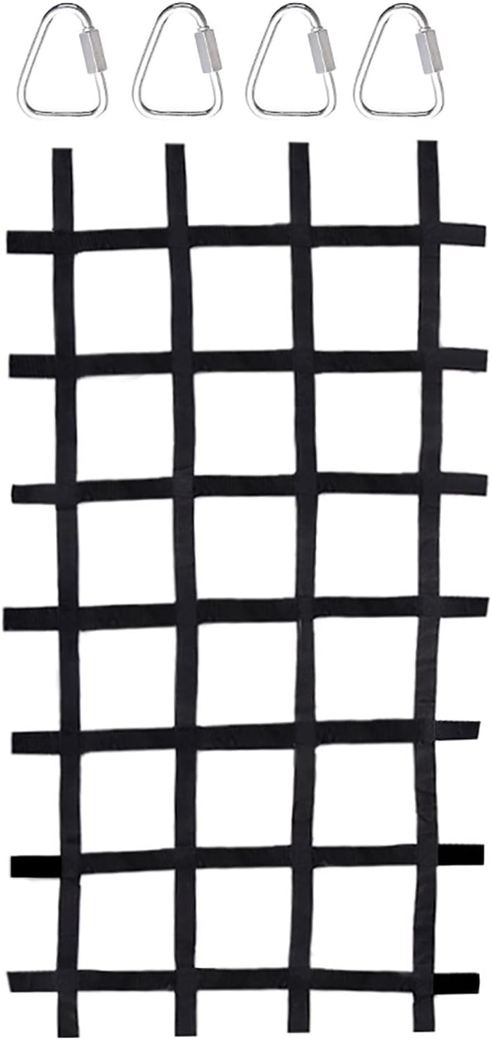 Kletternetz für Kinder – Kletternetz für Kinder | 225,4 x 117,8 cm Netz mit Haken, Baumhaus, Dschung