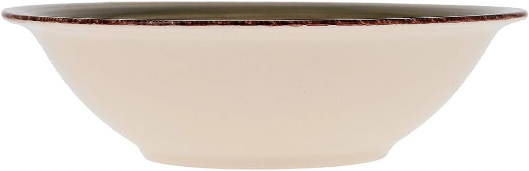 Quid Set 6 Suppenschalen aus Keramik Steingut | Suppenteller grau 18 cm, Steinzeug, Natur, Estandar