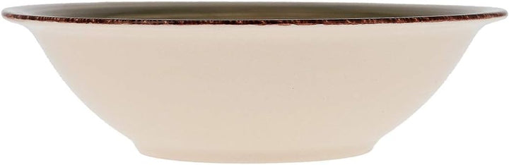 Quid Set 6 Suppenschalen aus Keramik Steingut | Suppenteller grau 18 cm, Steinzeug, Natur, Estandar