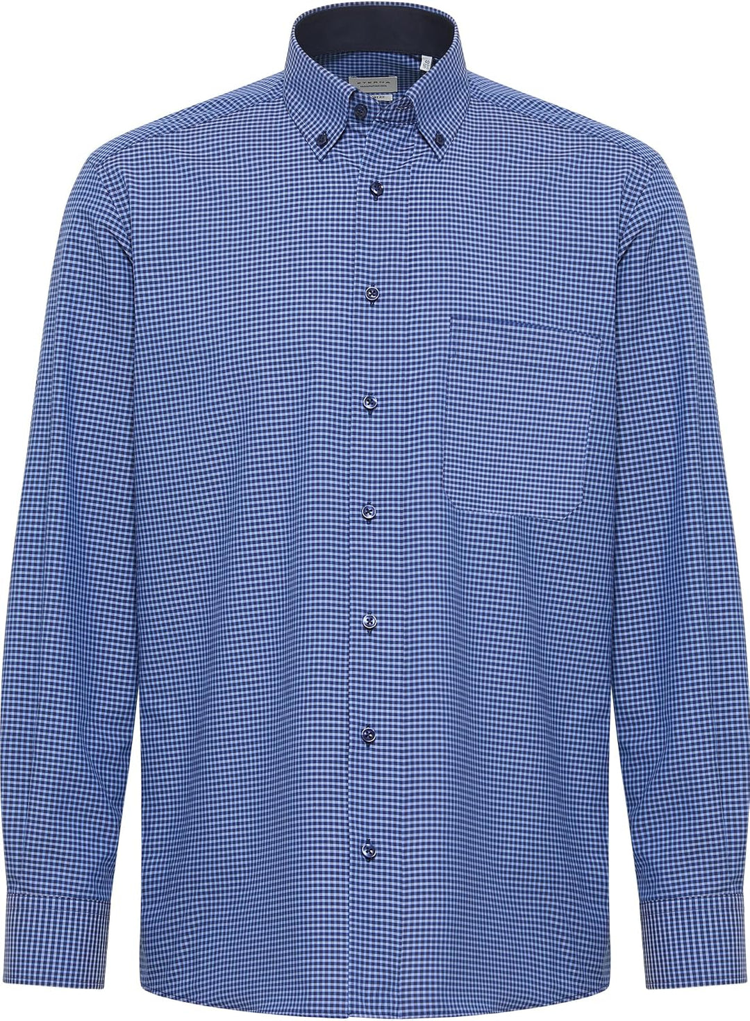 ETERNA Comfort Fit Hemd Langarm New Kent Kragen Muster rot 42 Hellblau, 42 Hellblau