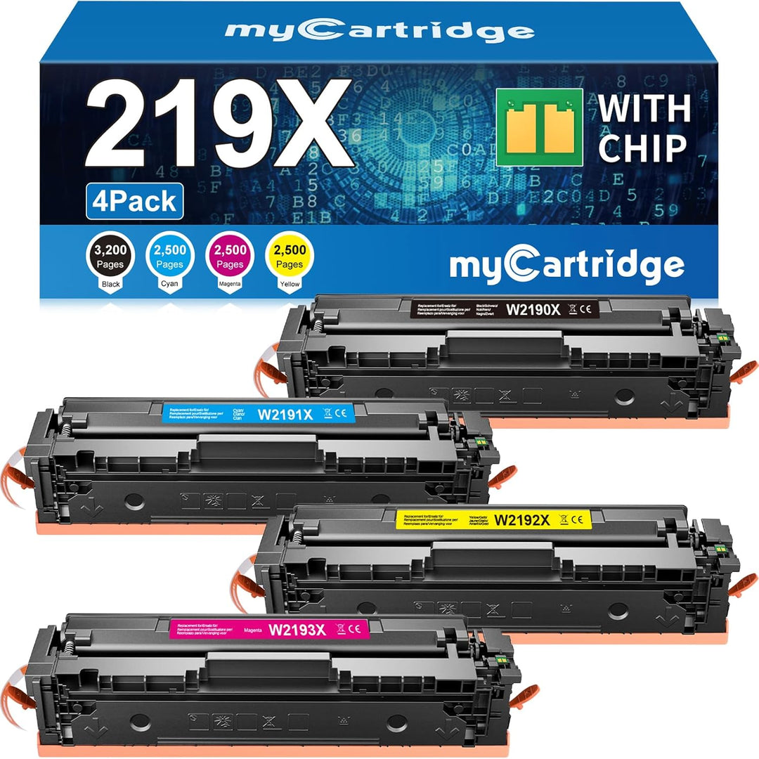 MYCARTRIDGE 219X Toner (MIT CHIP) Ersatz für HP 219X 219A für HP Color Laserjet Pro MFP 3302FDWG Ton