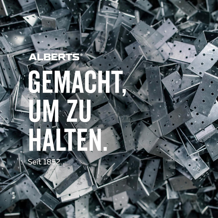 Alberts 211301 Einschlag-Bodenhülse | für Vierkantholzpfosten | feuerverzinkt | 91 x 91 mm | Gesamtl