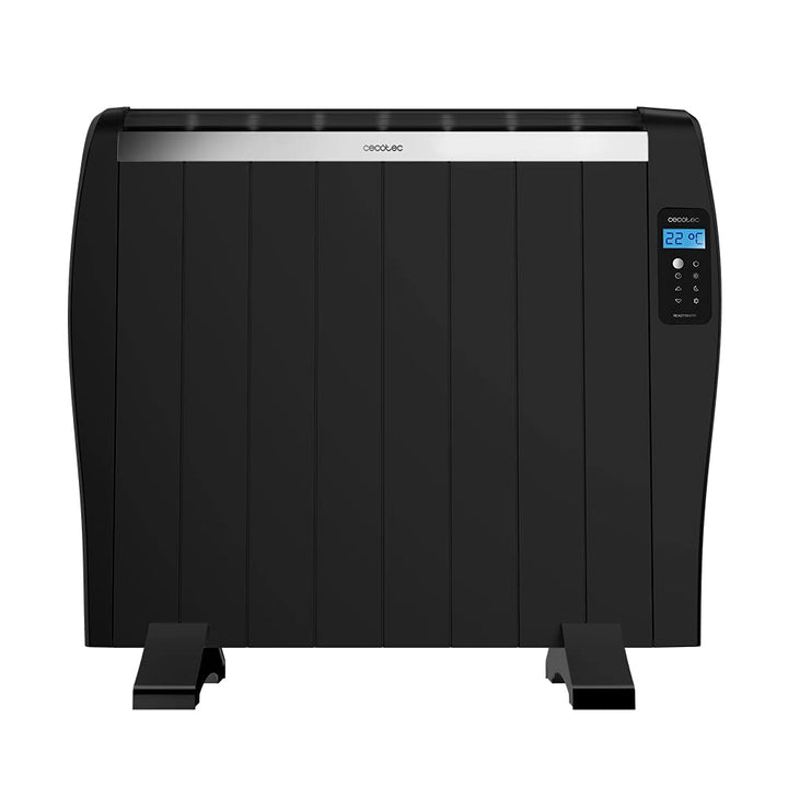 Cecotec Flachheizkörper mit Fernbedienung ReadyWarm 1800 Thermal Black. 8 Heizrippe und 1200 W, LCD-