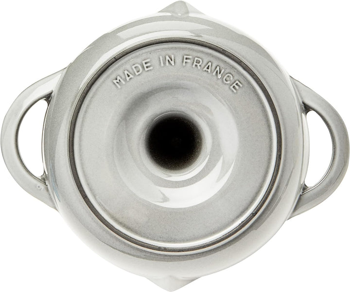 STAUB Hähnchenbräter 24 cm, Gusseisen, Induktionsgeeignet, Graphitgrau, 26.2 x 22.2 x 11.5 cm