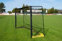 Fussballtor aus Stahl - Verschiedene Grösse - Schwarz - Bodenverankerung und Transporttasche inkl. 5