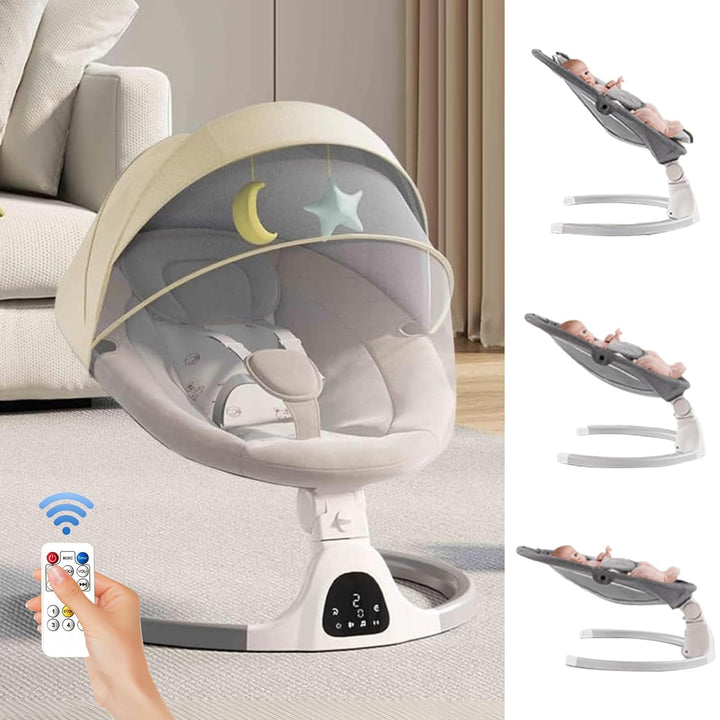 Adjustable Height Baby Swings Bluetooth, 5 Geschwindigkeit Musik-Lautsprecher mit 12 voreingestellte