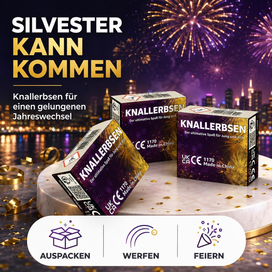 TK Gruppe Timo Klingler 1000x Knallerbsen Happysparks® - Fun Snaps Silvester wie Knallteufel Knaller