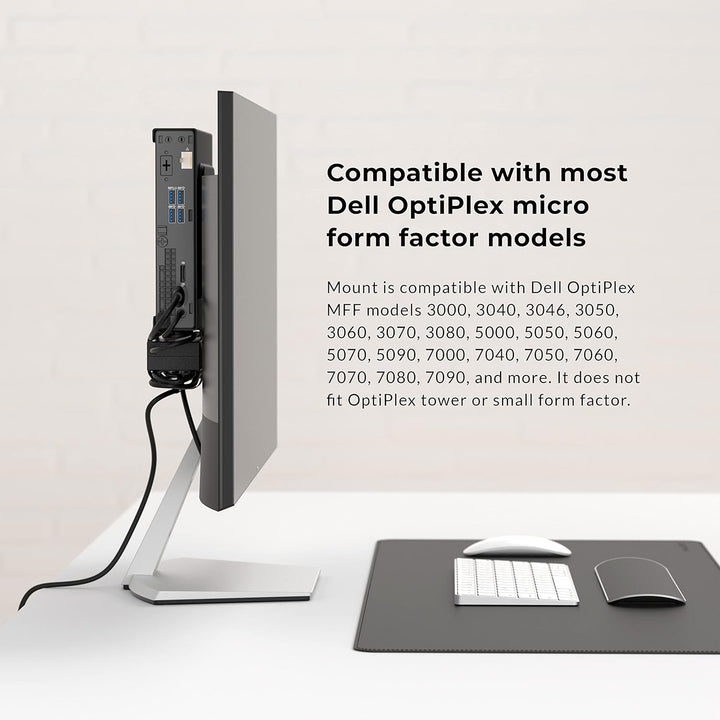 HumanCentric Mount Kompatibel mit Dell OptiPlex Micro Form Factor Gehäuse, VESA, Untertisch und Wand
