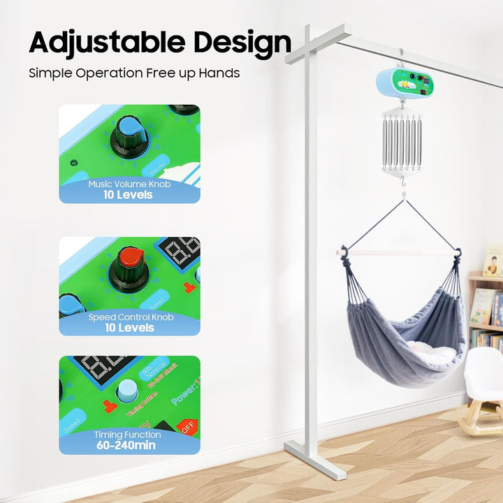 Hängende elektrische Wiegensteuerung Babyschaukel Controller Motor für Babys Federwiege,mit Einstell