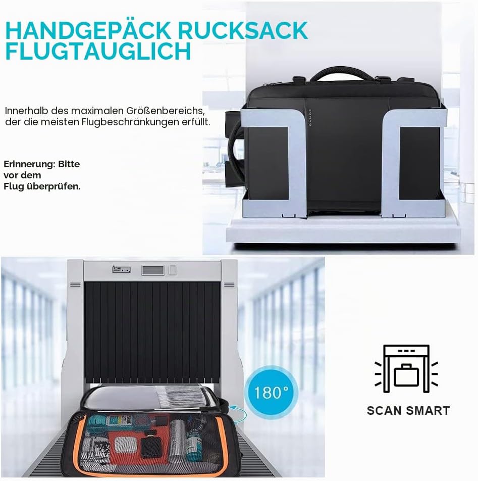 BANGE Reiserucksack, Handgepäck Rucksack Strapazierfähige Convertible Duffle Bag Fit für 17,3-Zoll-L