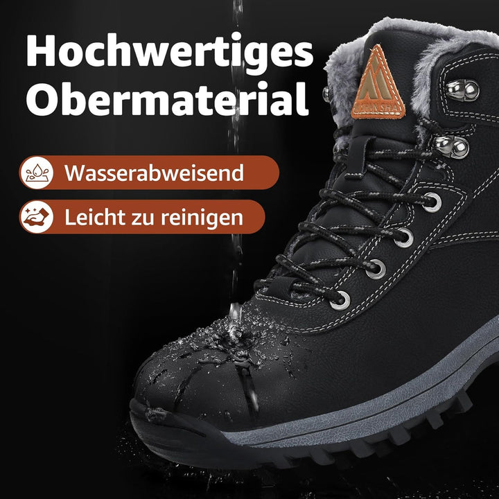 Mishansha Damen Herren Winterschuhe Warm Gefüttert Winterstiefel Wasserdicht Trekking Wanderschuhe G