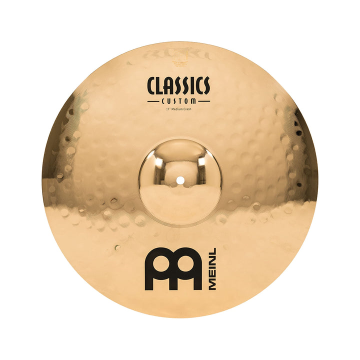 Meinl Cymbals Classics Custom Brilliant Crash Medium 17 Zoll (Video) Schlagzeug Becken – Paar – (43,