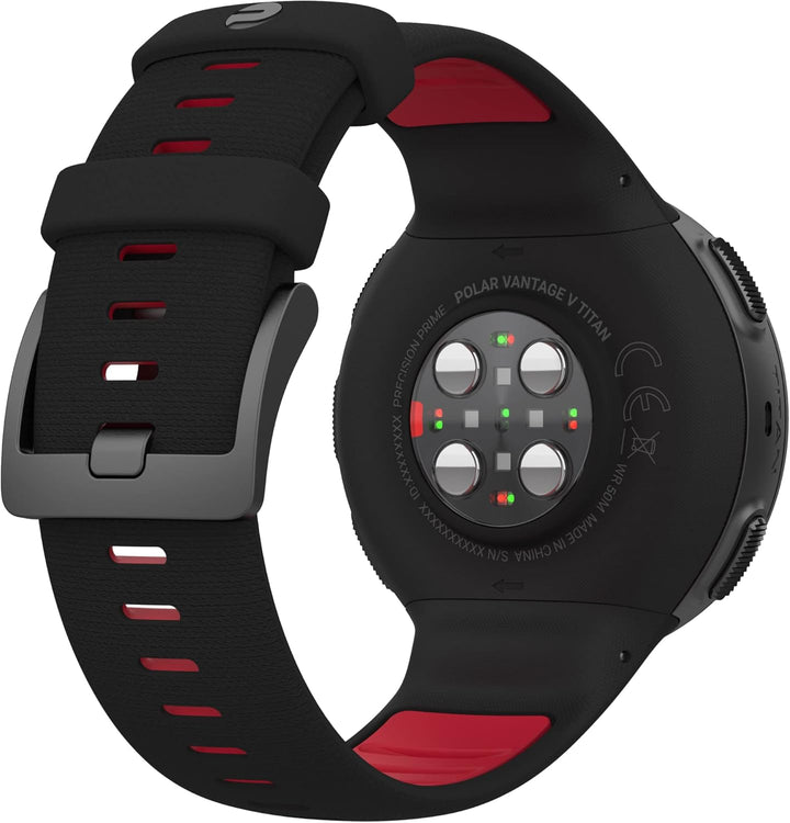 Polar Vantage V Titan mit H10 Herzfrequenzsensor – Unisex Profi-Multisportuhr mit GPS und optischer