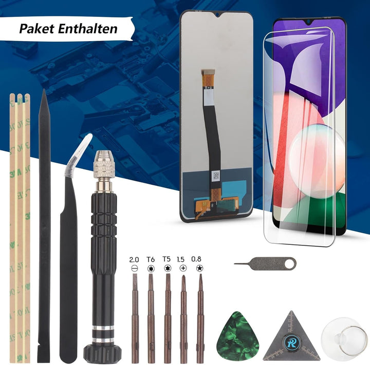 RongZy Ersatz Display Kompatibel für Samsung Galaxy A22 5G A226 Touchscreen Bildschirm Digitizer Gla
