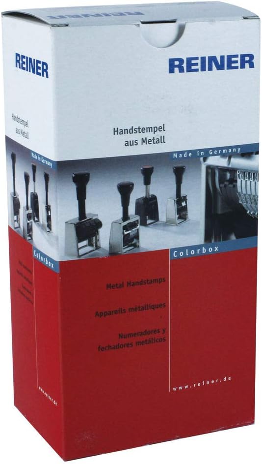 REINER Reiner Paginierstempel B6K Block 4,5 Kunststoff Blockschr, REIB6K45, 23 x 5 mm, Schwarz