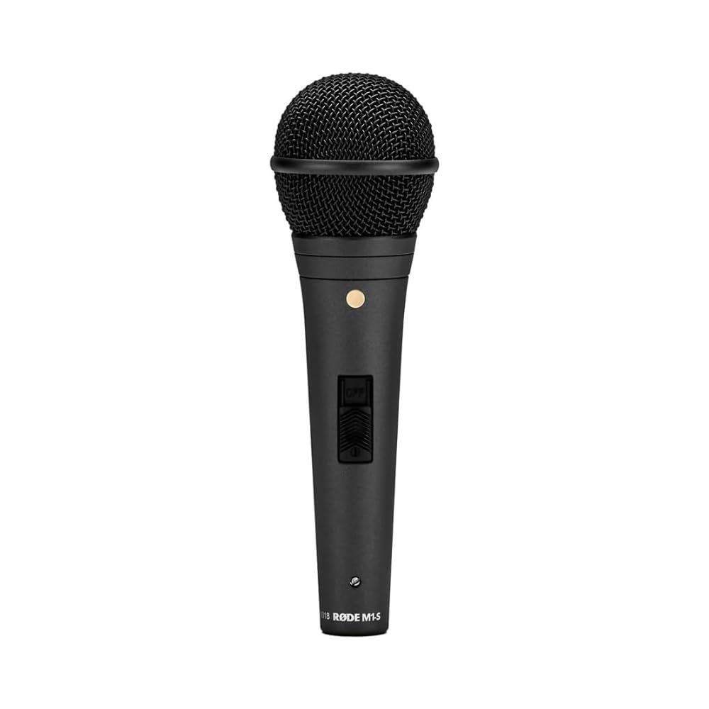 RØDE M1-S Dynamisches Mikrofon für Live-Auftritte mit Nierencharakteristik und verriegelbarem Schalt