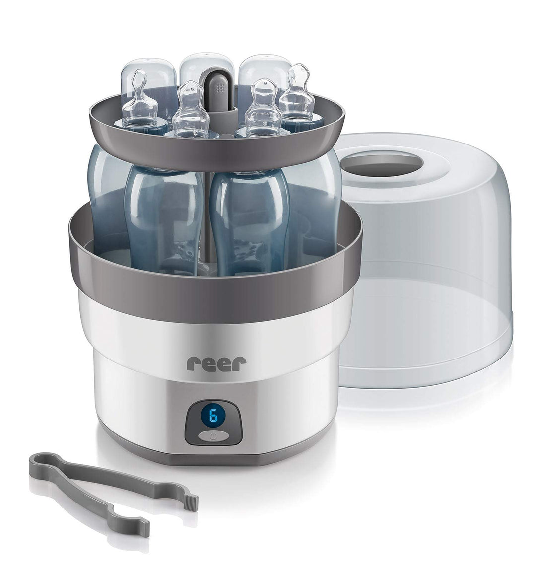 Reer VapoMax grosser Vaporisator, Platz für 6 Fläschchen und Zubehör, ‎Weiss/anthrazit, 1 Stück (1er