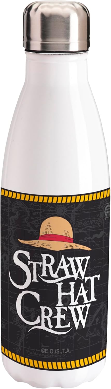 ABYSTYLE One Piece Nakama Edelstahl-Wasserflasche, 500 ml, einteilig, auslaufsicher, wiederverwendba