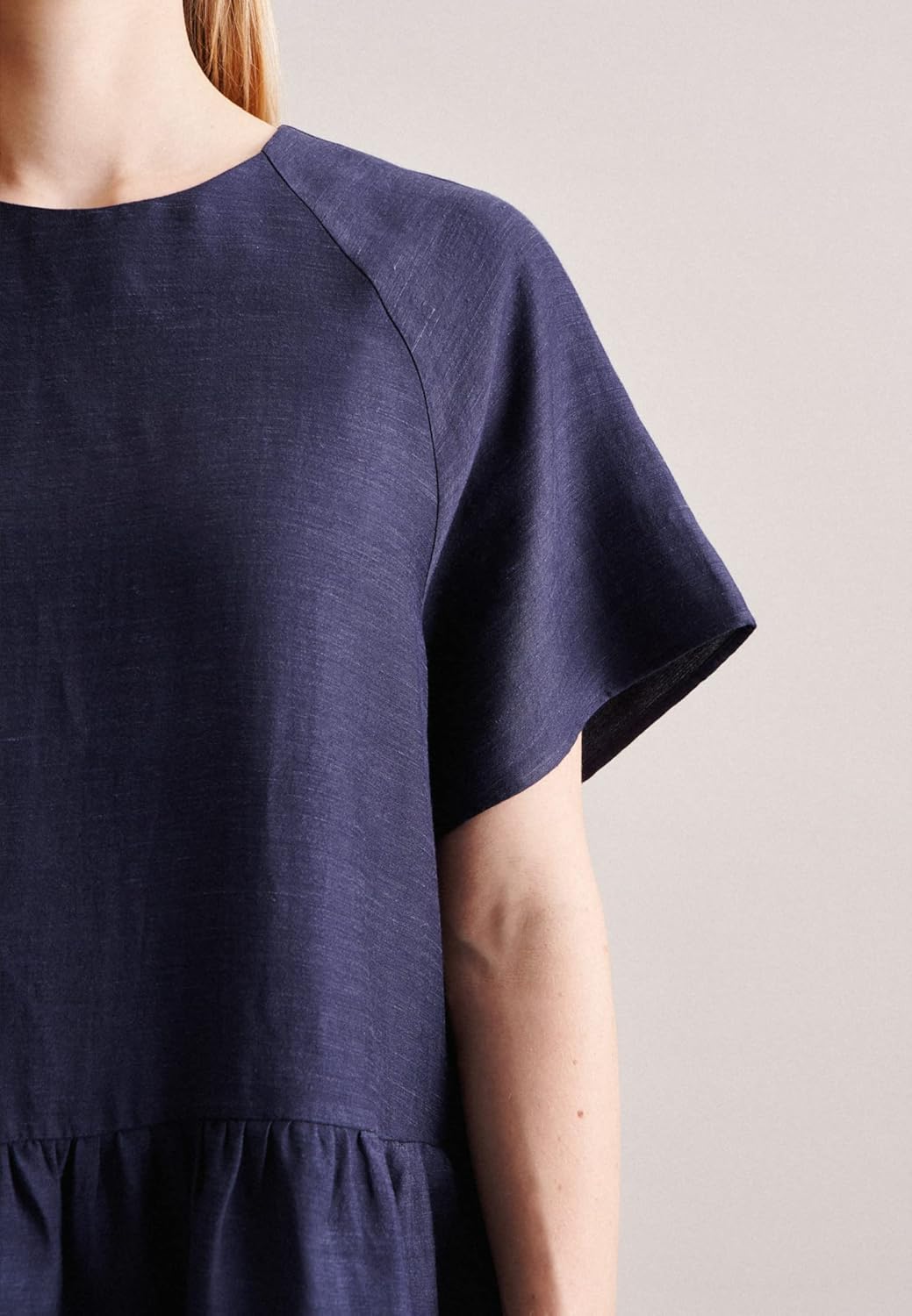 Seidensticker Damen Regular Fit Blusenkleid Kurzarm Kleid 36 Dunkelblau, 36 Dunkelblau