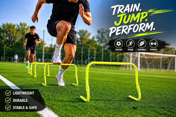 GSI Dual Height Agility Hürden Pack of 6 – Adjustable 6" & 12" Training Hürden für Sports, Fitness u