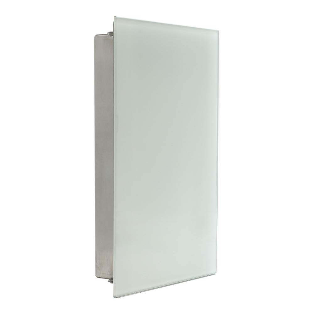 Profirst Schlüsselschrank Glarus White Magnetverschluss für 8 Schlüssel Edelstand Glastür inkl. 4 Ma