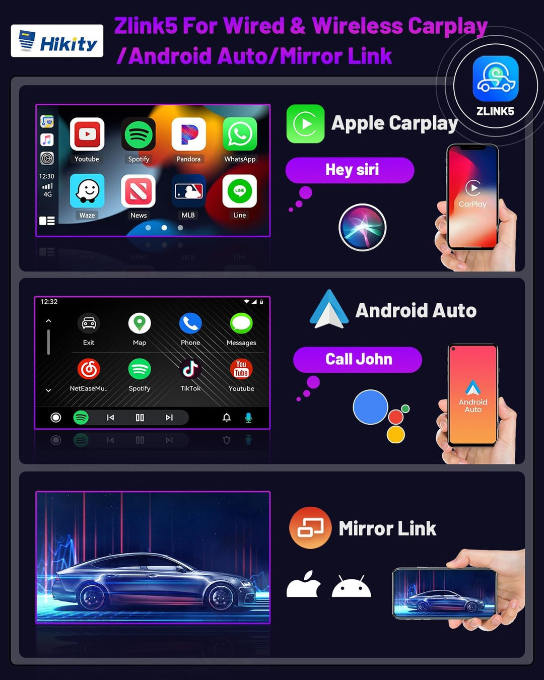 2+64GB DAB/DAB+ Android Autoradio mit Navi für VW Golf Polo Passat Skoda Seat mit Wireless Carplay A