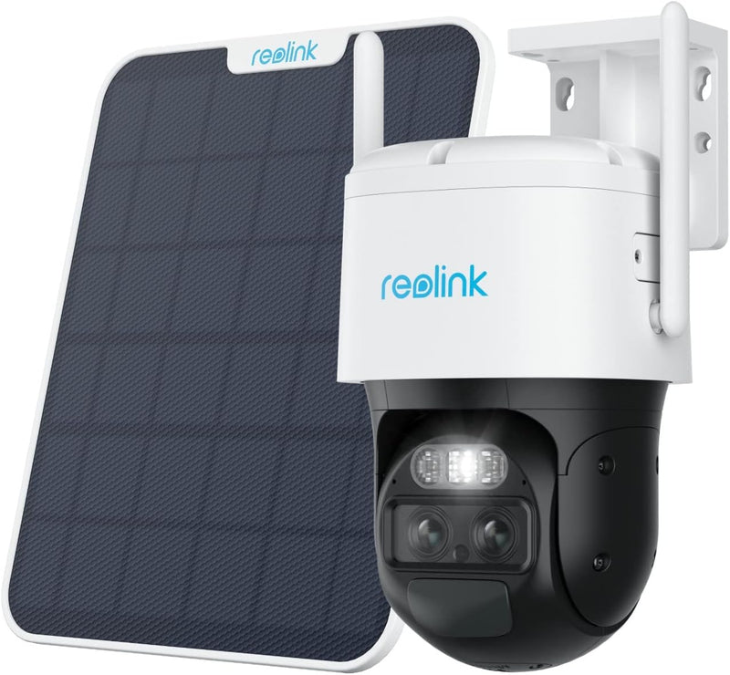 Reolink PTZ Überwachungskamera Aussen Akku mit Auto-Tracking & Auto-Zoom, Dual Lens, 4MP Solar WLAN