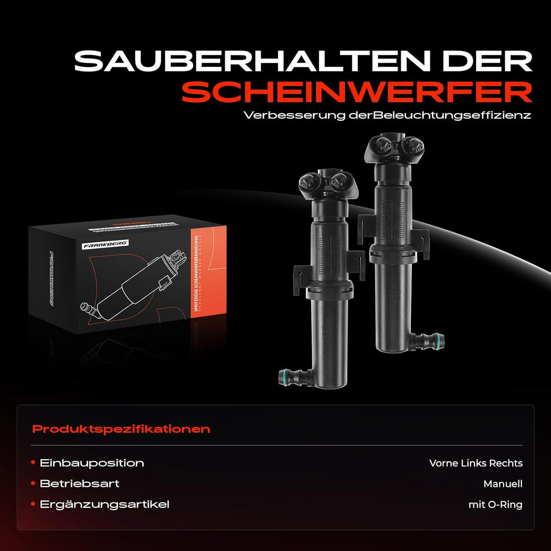 2x Scheinwerferreinigung Waschwasserdüse Links Rechts für A3 8P1 A3 Cabriolet 8P7 A3 Sportback 8PA 2