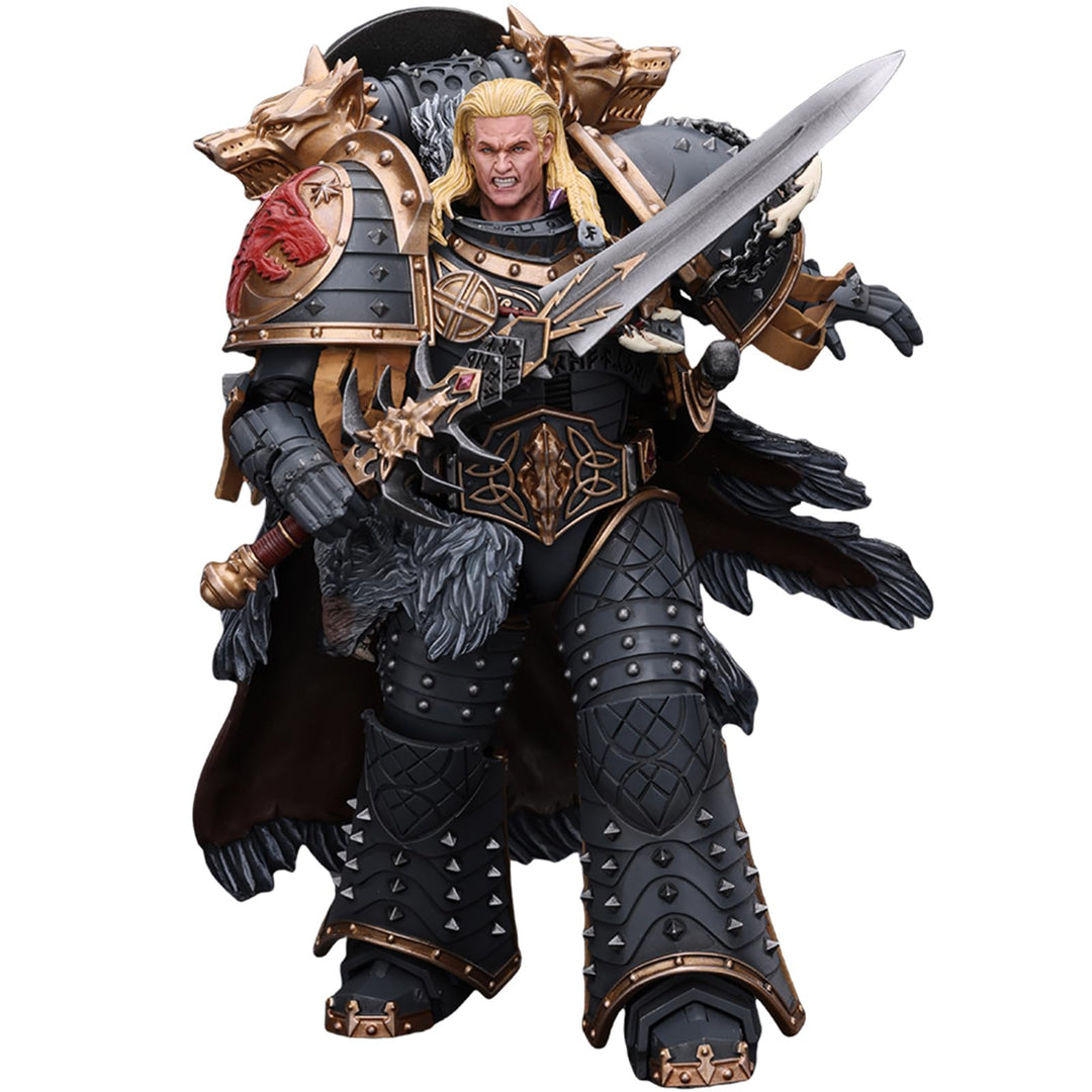 JOYTOY Warhammer 40k Space Wolves Leman Russ Primarch of The VIth Legion 1/18 Action Figur，Kombinier