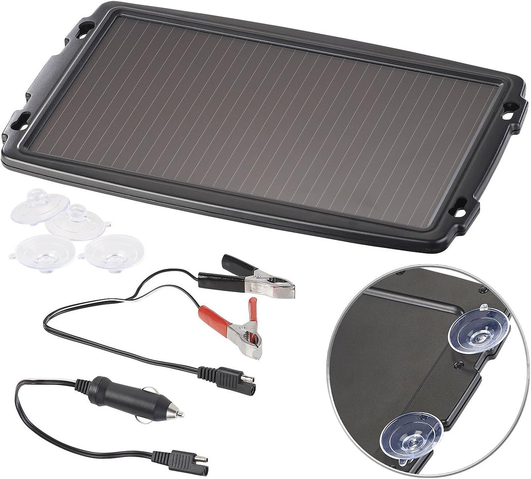 revolt Solar Kfz: Solar-Ladegerät für Auto-Batterien, Pkw, 12 Volt, 2,4 Watt (Solarbatterielader, Kf