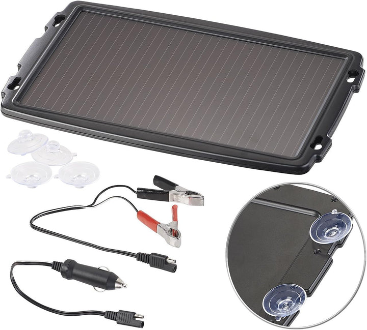 revolt Solar Kfz: Solar-Ladegerät für Auto-Batterien, Pkw, 12 Volt, 2,4 Watt (Solarbatterielader, Kf