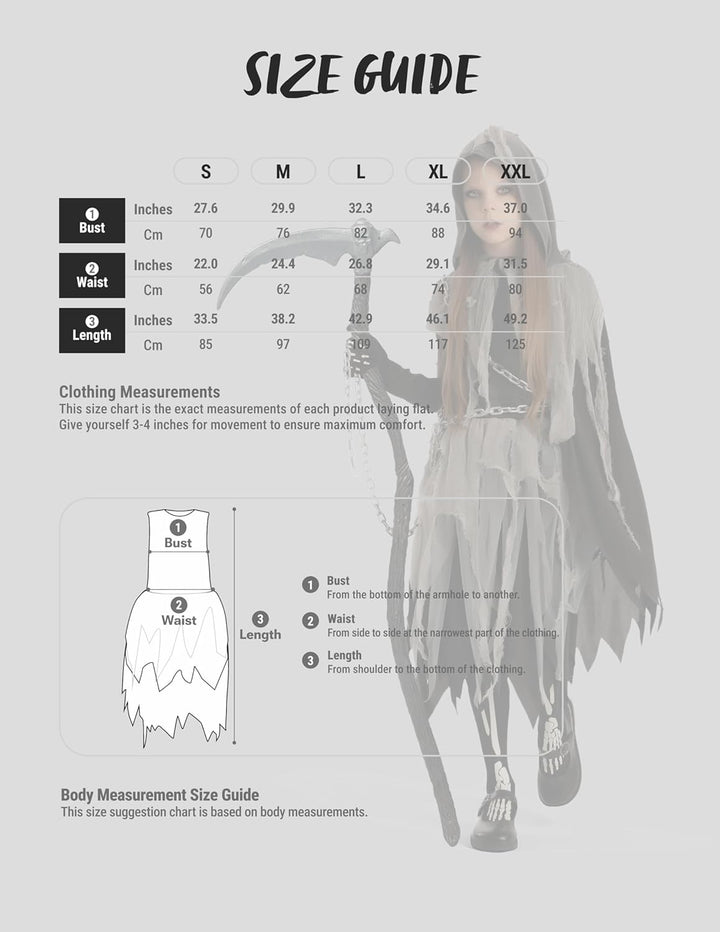 Spooktacular Creations Sensenmann Kostüm für Kinder Sensenmann Halloween Kostüm mädchen Grim Reaper