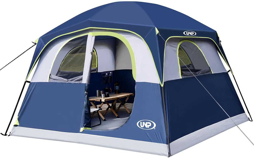UNP Zelte für 6 Personen, wasserdicht, Winddicht, einfache Installation, Doppellagiges Familien-Camp