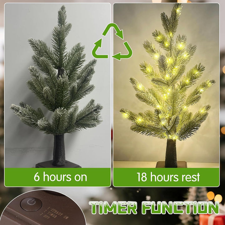 Weihnachtsdeko Lichterbaum Für Innen Weihnachtsbaum mit 60 LEDs & Timer, Weihnachten deko LED Baum L