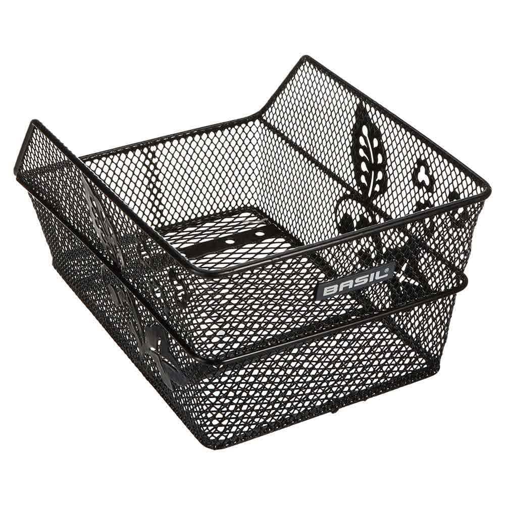 Basil Cento Flower Kinder-Fahrradkorb – Hinterrad – Fest Montierbar – 31×21×9 cm – Stabiler Stahlkor