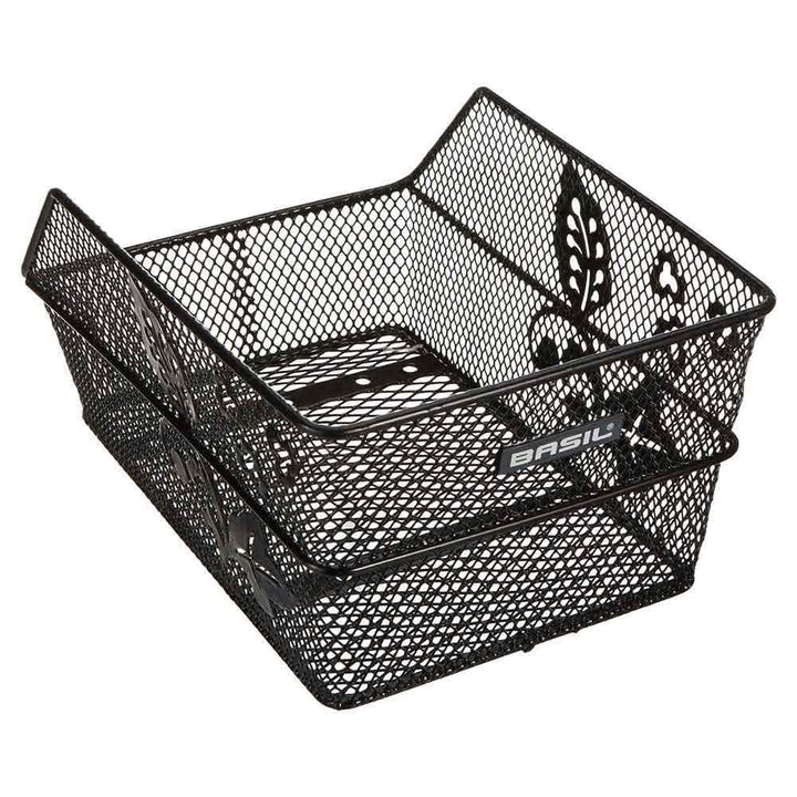 Basil Cento Flower Kinder-Fahrradkorb – Hinterrad – Fest Montierbar – 31×21×9 cm – Stabiler Stahlkor
