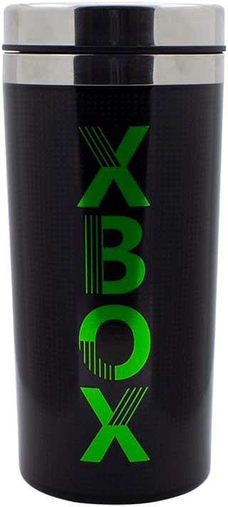 XBOX Reisebecher - Offiziell lizenziertes Getränkeflasche, hält Getränke heiss & kalt, Neuheitsgesch