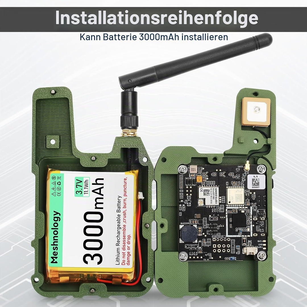 2 Set Wio Tracker L1 Board mit 3000mAh Akku und Gehäuse Set – SX1262 nRF52840 Kit für AR duino Mesht