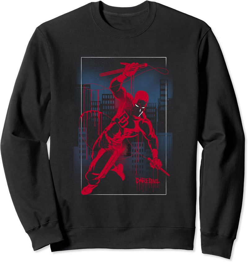 Marvel Daredevil City Skyline Graffiti Sweatshirt