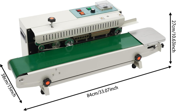 Durchlaufsiegelgerät 500W Automatisch Folienschweissgerät Horizontal | 12m/min Geschwindigkeit, 300°