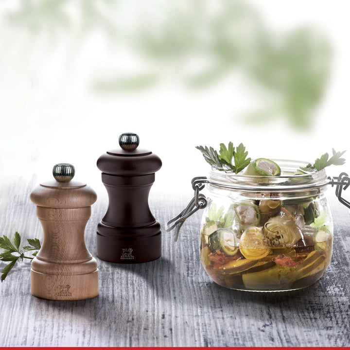 Peugeot 22730 Bistro Pfeffermühle Holz, 5 x 5 x 10 cm, matt schwarz Matt Schwarz Pfeffermühle, Matt