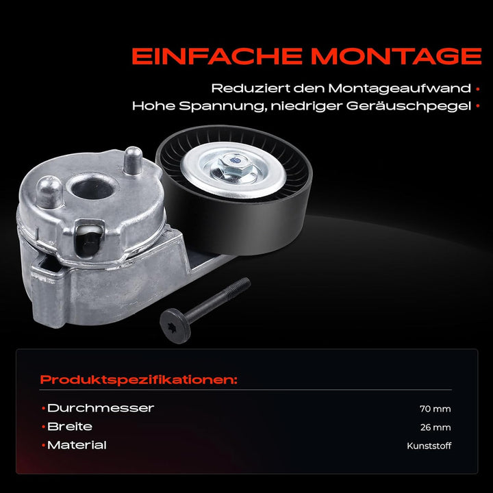 Frankberg Spannrolle Riemenspanner Keilrippenriemen Kompatibel für Grand Cherokee II Wrangler II 4.0