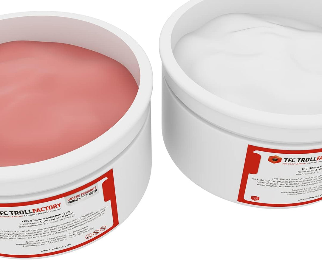 TFC Troll Factory Silikon Kautschuk Typ 9 I Knetsilikon, weich I 500 g (2 x 250 g)