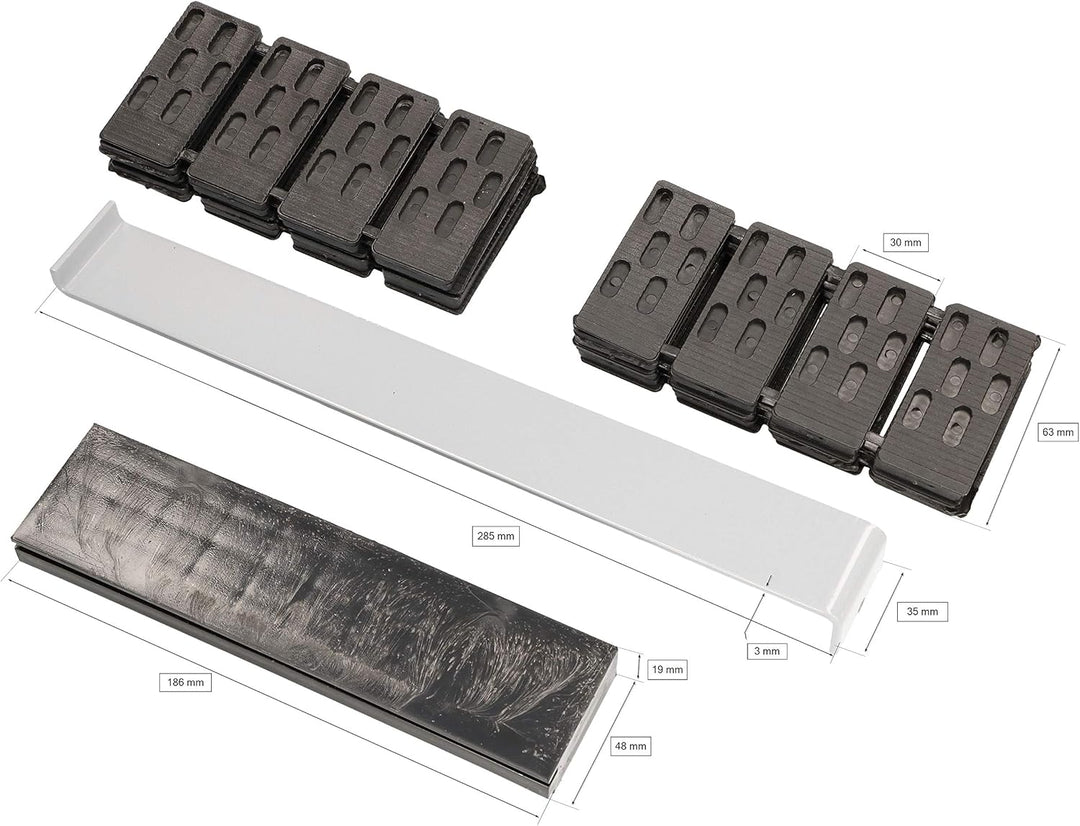 KOTARBAU® Robustes Montagebeschlagset 42 Elemente Distanzstücke Zugstange Schlagklotz für Laminat Pa